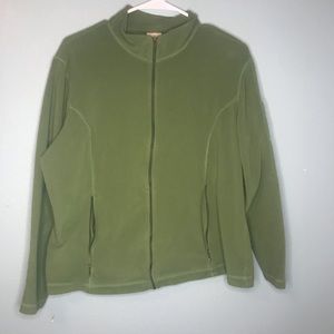LL Bean ZIP Up Green Jacket Size XL